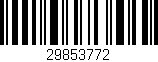 Código de barras (EAN, GTIN, SKU, ISBN): '29853772'