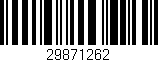 Código de barras (EAN, GTIN, SKU, ISBN): '29871262'
