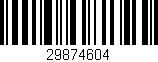 Código de barras (EAN, GTIN, SKU, ISBN): '29874604'