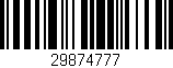 Código de barras (EAN, GTIN, SKU, ISBN): '29874777'