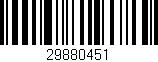 Código de barras (EAN, GTIN, SKU, ISBN): '29880451'