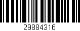 Código de barras (EAN, GTIN, SKU, ISBN): '29884316'