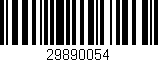 Código de barras (EAN, GTIN, SKU, ISBN): '29890054'