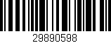 Código de barras (EAN, GTIN, SKU, ISBN): '29890598'