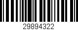Código de barras (EAN, GTIN, SKU, ISBN): '29894322'