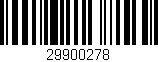 Código de barras (EAN, GTIN, SKU, ISBN): '29900278'