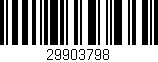Código de barras (EAN, GTIN, SKU, ISBN): '29903798'
