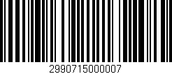 Código de barras (EAN, GTIN, SKU, ISBN): '2990715000007'