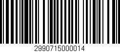 Código de barras (EAN, GTIN, SKU, ISBN): '2990715000014'