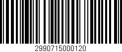 Código de barras (EAN, GTIN, SKU, ISBN): '2990715000120'
