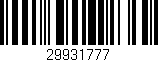 Código de barras (EAN, GTIN, SKU, ISBN): '29931777'