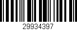 Código de barras (EAN, GTIN, SKU, ISBN): '29934397'