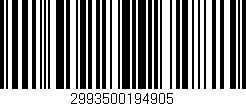 Código de barras (EAN, GTIN, SKU, ISBN): '2993500194905'