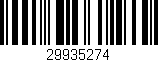 Código de barras (EAN, GTIN, SKU, ISBN): '29935274'
