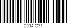 Código de barras (EAN, GTIN, SKU, ISBN): '2994.C71'