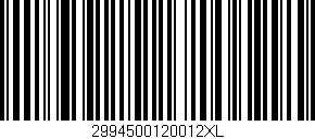 Código de barras (EAN, GTIN, SKU, ISBN): '2994500120012XL'