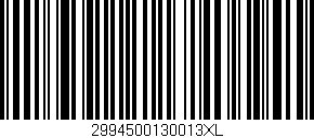 Código de barras (EAN, GTIN, SKU, ISBN): '2994500130013XL'