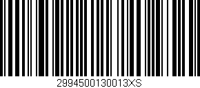 Código de barras (EAN, GTIN, SKU, ISBN): '2994500130013XS'