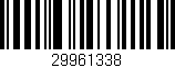 Código de barras (EAN, GTIN, SKU, ISBN): '29961338'