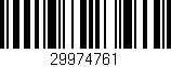 Código de barras (EAN, GTIN, SKU, ISBN): '29974761'