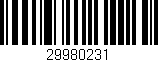 Código de barras (EAN, GTIN, SKU, ISBN): '29980231'
