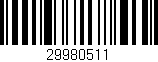 Código de barras (EAN, GTIN, SKU, ISBN): '29980511'