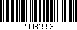 Código de barras (EAN, GTIN, SKU, ISBN): '29981553'
