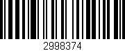 Código de barras (EAN, GTIN, SKU, ISBN): '2998374'