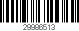 Código de barras (EAN, GTIN, SKU, ISBN): '29986513'