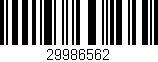 Código de barras (EAN, GTIN, SKU, ISBN): '29986562'
