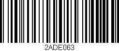 Código de barras (EAN, GTIN, SKU, ISBN): '2ADE063'
