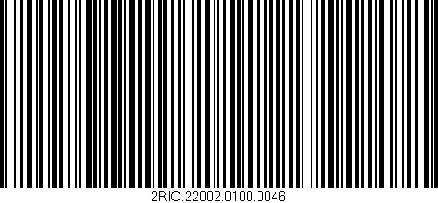 Código de barras (EAN, GTIN, SKU, ISBN): '2RIO.22002.0100.0046'