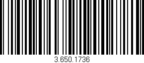 Código de barras (EAN, GTIN, SKU, ISBN): '3.650.1736'