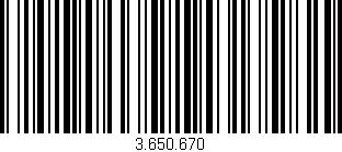 Código de barras (EAN, GTIN, SKU, ISBN): '3.650.670'