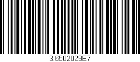 Código de barras (EAN, GTIN, SKU, ISBN): '3.6502029E7'