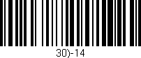 Código de barras (EAN, GTIN, SKU, ISBN): '30)-14'
