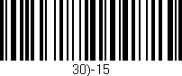 Código de barras (EAN, GTIN, SKU, ISBN): '30)-15'