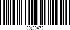 Código de barras (EAN, GTIN, SKU, ISBN): '30)23472'