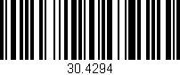 Código de barras (EAN, GTIN, SKU, ISBN): '30.4294'