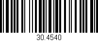 Código de barras (EAN, GTIN, SKU, ISBN): '30.4540'