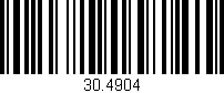 Código de barras (EAN, GTIN, SKU, ISBN): '30.4904'