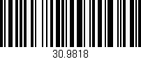 Código de barras (EAN, GTIN, SKU, ISBN): '30.9818'