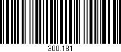 Código de barras (EAN, GTIN, SKU, ISBN): '300.181'