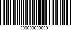 Código de barras (EAN, GTIN, SKU, ISBN): '3000000000991'