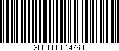 Código de barras (EAN, GTIN, SKU, ISBN): '3000000014769'