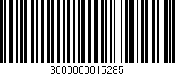 Código de barras (EAN, GTIN, SKU, ISBN): '3000000015285'