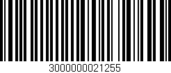 Código de barras (EAN, GTIN, SKU, ISBN): '3000000021255'