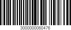 Código de barras (EAN, GTIN, SKU, ISBN): '3000000060476'