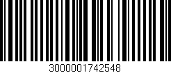 Código de barras (EAN, GTIN, SKU, ISBN): '3000001742548'