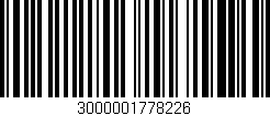 Código de barras (EAN, GTIN, SKU, ISBN): '3000001778226'
